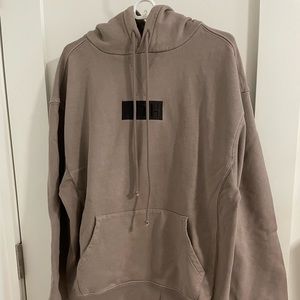 KITH Mens M gray/mauve logo block hoodie